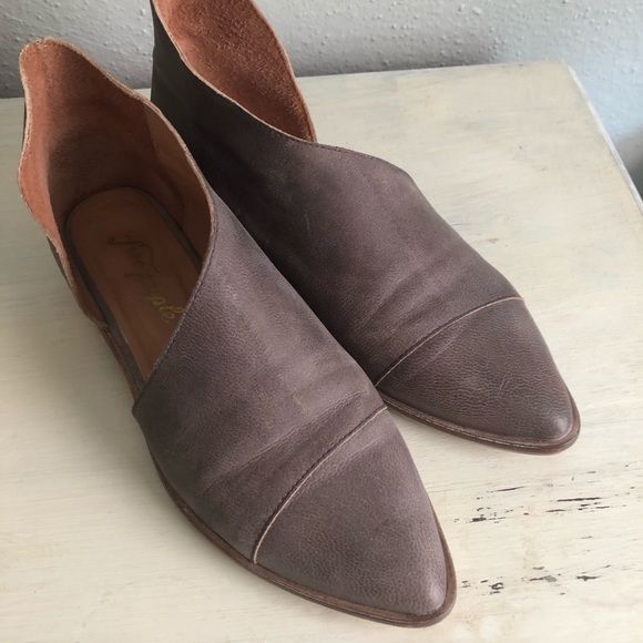Free People Shoes - Free People Royale Ankle Boot Flat Dark Grey